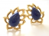 Gold and Lapis Lazuli Ear Clips by David Webb c1960-2